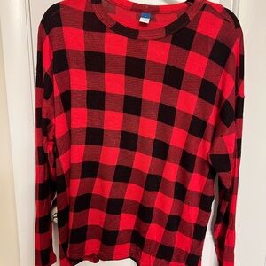 Old Navy Red and Black Checkered Shirt